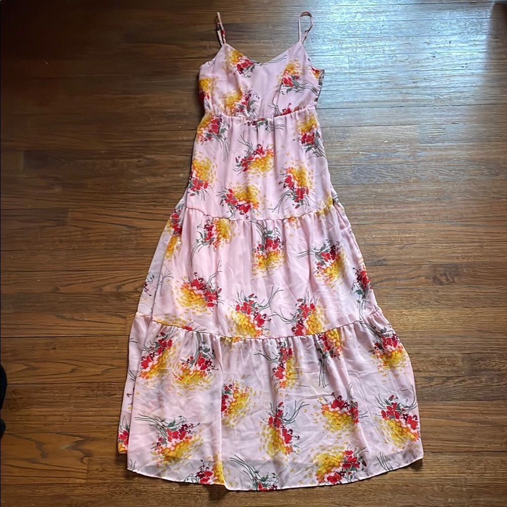 J. Crew Mercantile Pink Floral Maxi Dress